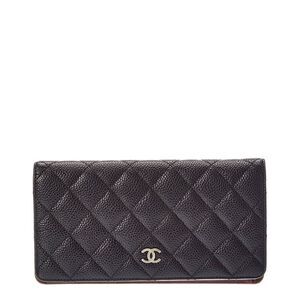Chanel Black Caviar Leather Long Wallet (Authentic Pre-Loved)
